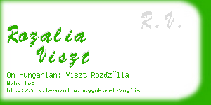 rozalia viszt business card
